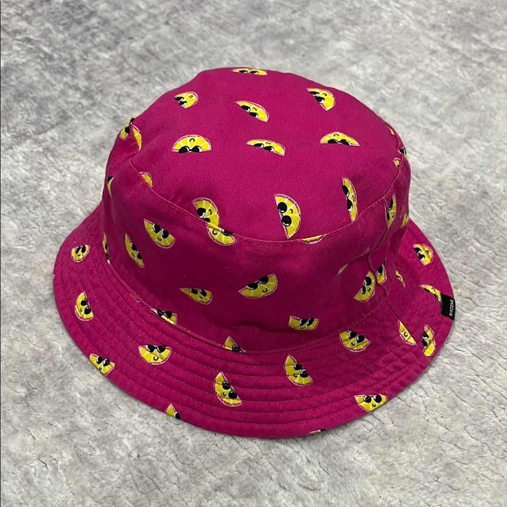 Ripzone. Girls Pink Bucket Hat with lemon print